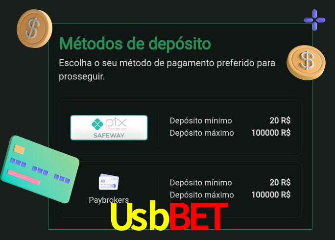 O cassino Usbbet oferece uma grande variedade de métodos de pagamento